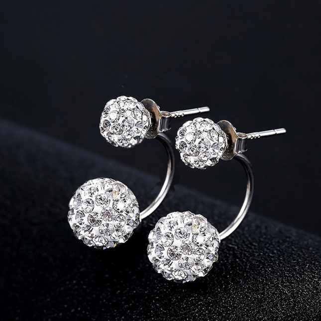 Elegant Flower Stud Earrings with CZ Stones | 925 Sterling Silver Jewelry for Timeless Elegance 0