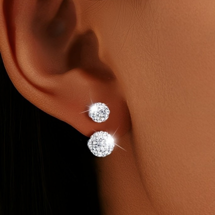 Elegant Flower Stud Earrings with CZ Stones | 925 Sterling Silver Jewelry for Timeless Elegance 3