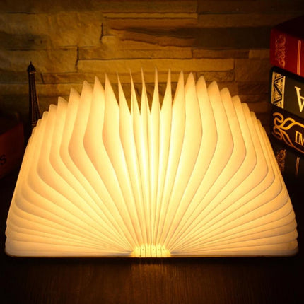 Elegant Foldable Book Lamp Night Light with Wooden Cover & Adjustable Angles 3