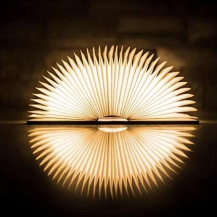 Elegant Foldable Book Lamp Night Light with Wooden Cover & Adjustable Angles 6