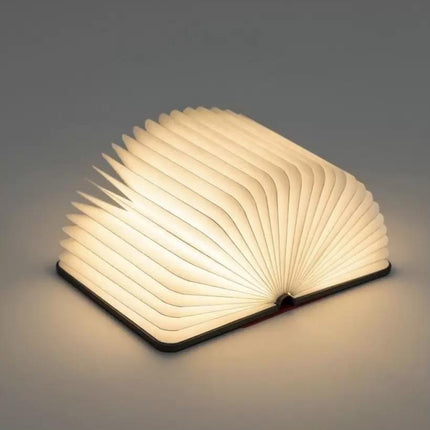 Elegant Foldable Book Lamp Night Light with Wooden Cover & Adjustable Angles 7