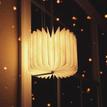 Elegant Foldable Book Lamp Night Light with Wooden Cover & Adjustable Angles 8