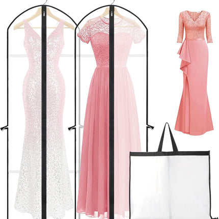 Elegant Garment Bag | Extra-Long Dress Cover with Durable Zipper | Protective Storage for Wedding Gowns and Formalwear 5