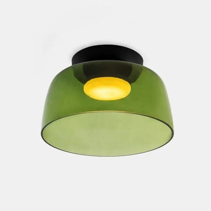 Elegant Glass Ceiling Light Fixture with Warm Glow | Scandinavian Design for Cozy Dining Room Ambiance 2