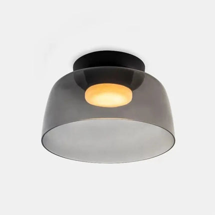 Elegant Glass Ceiling Light Fixture with Warm Glow | Scandinavian Design for Cozy Dining Room Ambiance 4