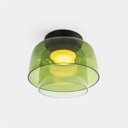 Elegant Glass Ceiling Light Fixture with Warm Glow | Scandinavian Design for Cozy Dining Room Ambiance 6