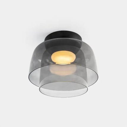 Elegant Glass Ceiling Light Fixture with Warm Glow | Scandinavian Design for Cozy Dining Room Ambiance 7