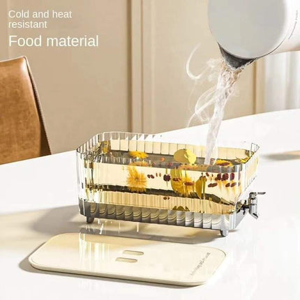Elegant Glass Drink Dispenser with Clamp Lid for Parties and Gatherings 2