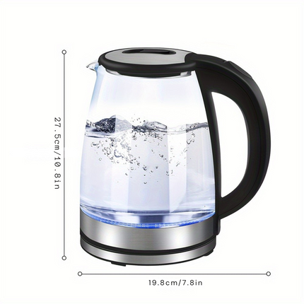 Elegant Glass Electric Kettle | 2L Capacity with Rapid Boil & LED Light | Safe Automatic Shut-Off for Effortless Brewing 6