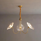 3 Heads Dia 90cm x H 55cm / Ø 35.4″ x H 21.7″ / Gold & Clear