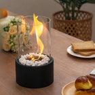 Elegant Glass Hearth | Portable Ethanol Fireplace with Protective Enclosure | Stylish Ambiance for Indoor and Outdoor Use 0