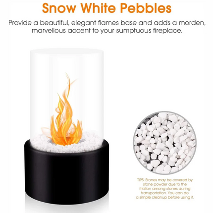 Elegant Glass Hearth | Portable Ethanol Fireplace with Protective Enclosure | Stylish Ambiance for Indoor and Outdoor Use 3