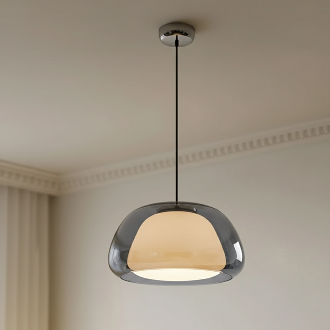 Elegant Glass Pendant Light | Modern Adjustable Dome Design for Kitchen Island Lighting 1