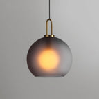 Diameter 12 in x H 15 in / Frosted smoke gray