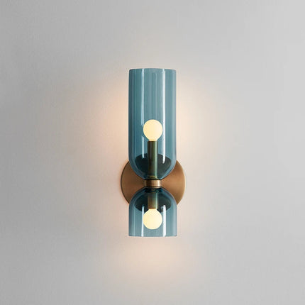 Elegant Glass Wall Sconce Lighting with Dual Cylinder Design | Soft Light Diffusion for Ambient Illumination 1