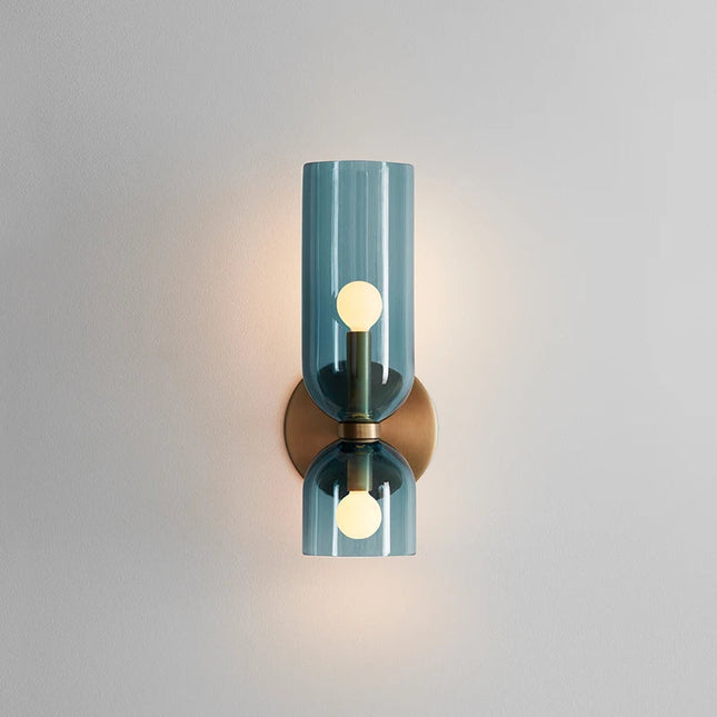 Elegant Glass Wall Sconce Lighting with Dual Cylinder Design | Soft Light Diffusion for Ambient Illumination 1