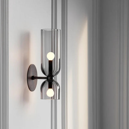 Elegant Glass Wall Sconce Lighting with Dual Cylinder Design | Soft Light Diffusion for Ambient Illumination 2
