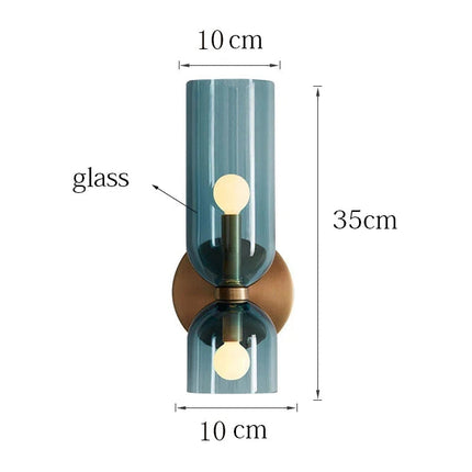 Elegant Glass Wall Sconce Lighting with Dual Cylinder Design | Soft Light Diffusion for Ambient Illumination 7