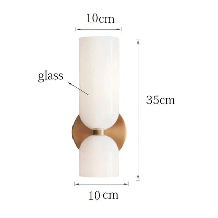 Elegant Glass Wall Sconce Lighting with Dual Cylinder Design | Soft Light Diffusion for Ambient Illumination 8