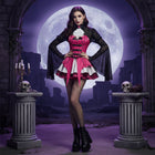 Elegant Gothic Vampire Dress | Long Sleeve Costume for Stunning Halloween Looks 0