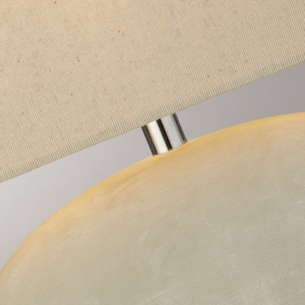 Elegant Grey Ceramic Table Lamp with Cream Shade | Modern Design for Living Room & Bedroom 4