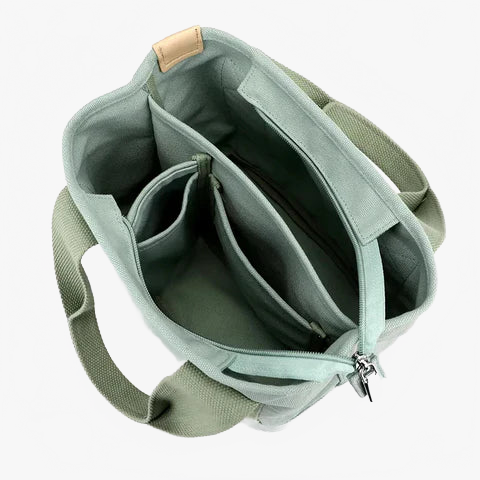 Elegant Handmade Tote Bag with Multi-Pocket Organization | Lightweight Canvas Design for Effortless Daily Use 1