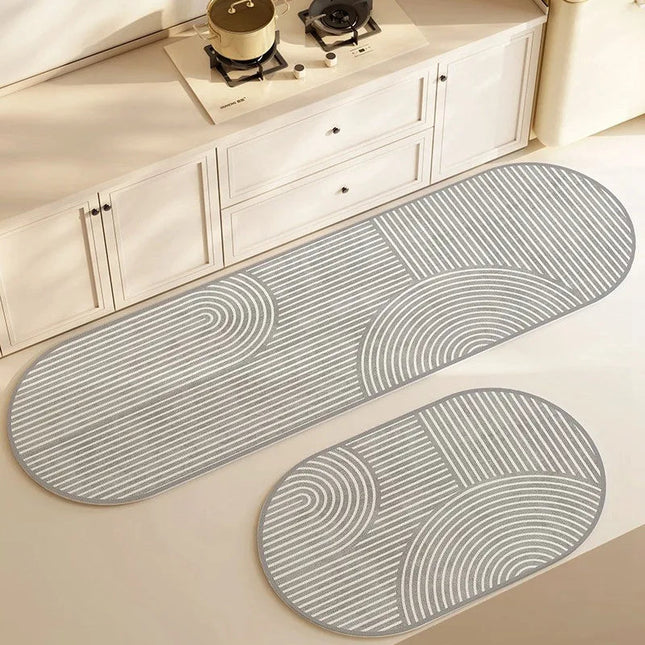 Elegant Home | Absorbent Non-Slip Bath Mat with Soft Velvet Surface | Ideal for Kitchen and Bathroom Safety 0