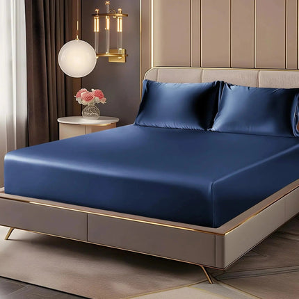 Elegant Home | Deep Pocket Fitted Sheet Set with Luxurious Satin | Soft Bedding for Ultimate Comfort 6