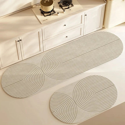 Elegant Home | Non-Slip Bath Mat with Absorbent Velvet Surface | Modern Bathroom Rug for Safety and Comfort 5