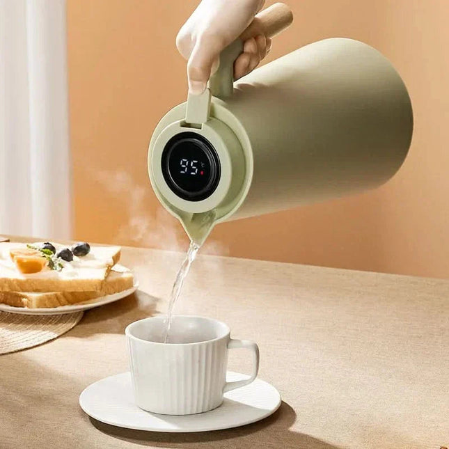 Elegant Insulated Flask with Digital Temperature Display | 1L Capacity for Optimal Beverage Enjoyment 0