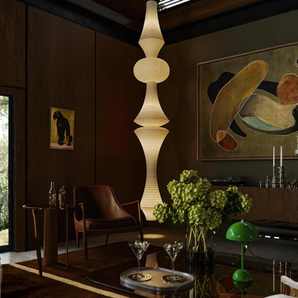 Elegant Japanese Rice Paper Pendant Light with Adjustable Height | Sculptural Design for Inviting Atmosphere 5