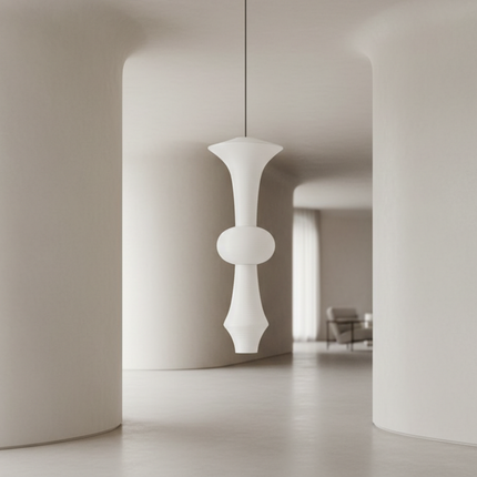 Elegant Japanese Rice Paper Pendant Light with Adjustable Height | Sculptural Design for Inviting Atmosphere 9