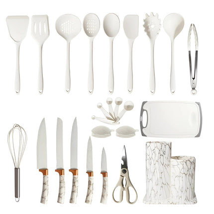 Elegant Kitchen Utensil Set | 29-Piece Silicone Cooking Utensils with Ergonomic Design for Effortless Cooking 2