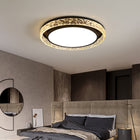 Elegant LED Ceiling Light | Remote Dimmable Flush Mount with Crystal Halo Design for Adjustable Ambiance 0