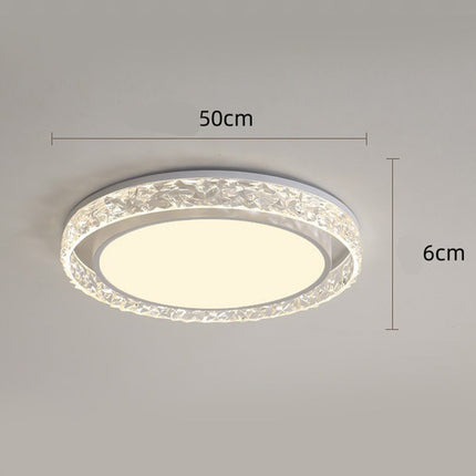 Elegant LED Ceiling Light | Remote Dimmable Flush Mount with Crystal Halo Design for Adjustable Ambiance 8