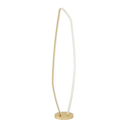 Elegant LED Floor Lamp | Modern Brass Design with Organic Shape | Warm White Light for Cozy Living Room Ambiance 1