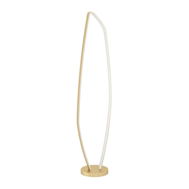 Elegant LED Floor Lamp | Modern Brass Design with Organic Shape | Warm White Light for Cozy Living Room Ambiance 1