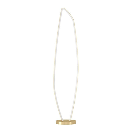 Elegant LED Floor Lamp | Modern Brass Design with Organic Shape | Warm White Light for Cozy Living Room Ambiance 2