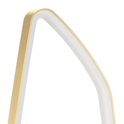 Elegant LED Floor Lamp | Modern Brass Design with Organic Shape | Warm White Light for Cozy Living Room Ambiance 3