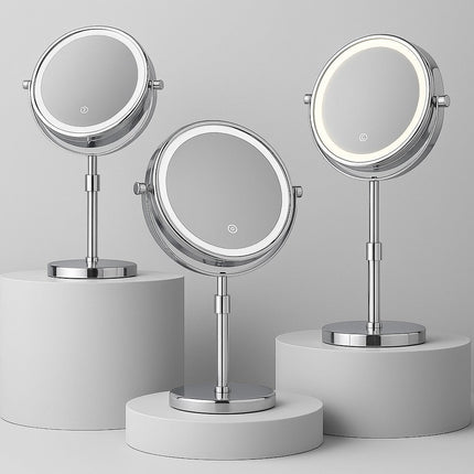 Elegant LED Makeup Mirror | 10X Magnification & Adjustable Height | Perfect Lighting for Flawless Makeup 4
