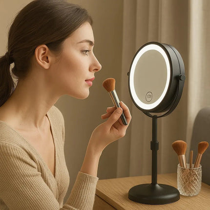 Elegant LED Makeup Mirror | 10X Magnification & Adjustable Height | Perfect Lighting for Flawless Makeup 7