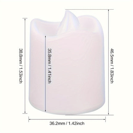 Elegant LED Tealights | Flameless Battery-Operated Candles with Flickering Effect | Safe, Smoke-Free Lighting for Romantic Occasions 3