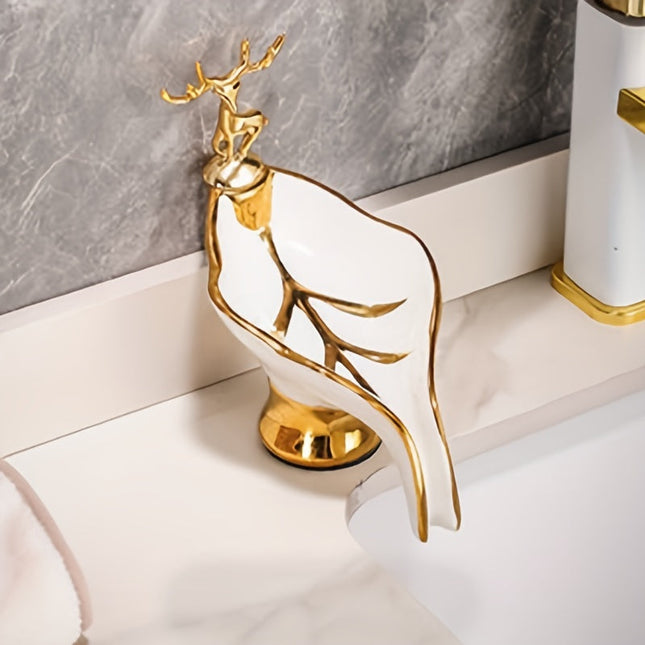 Elegant Leaf-Inspired Soap Dish for Shower with Moisture-Resistant Design | Keeps Soap Dry and Clean 0