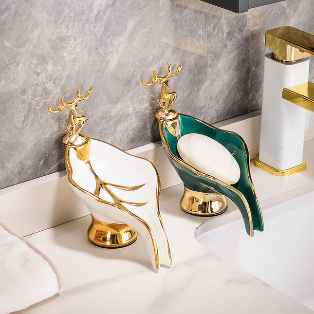 Elegant Leaf-Inspired Soap Dish for Shower with Moisture-Resistant Design | Keeps Soap Dry and Clean 1