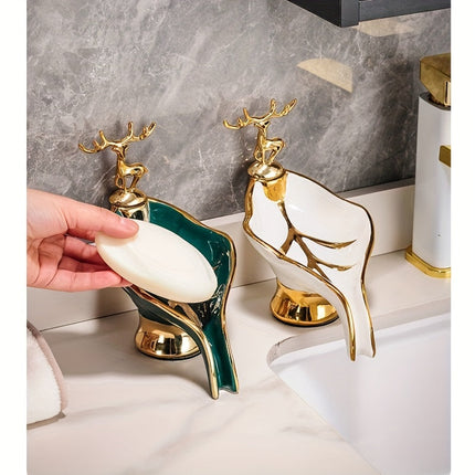 Elegant Leaf-Inspired Soap Dish for Shower with Moisture-Resistant Design | Keeps Soap Dry and Clean 3