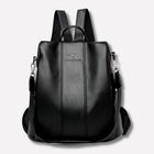 Elegant Leather Backpack with Anti-Theft Design & Unique Kangaroo Engraving | Stylish & Secure for Daily Use 0