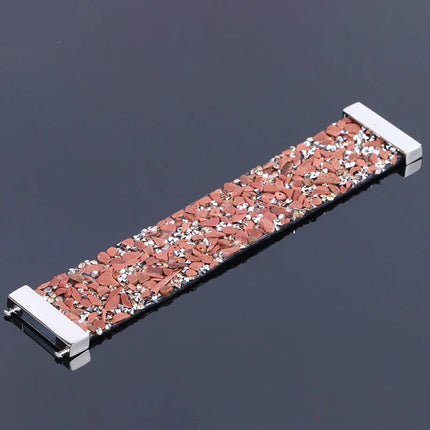 Elegant Leather Bracelet with Natural Stone Crystals for Stylish Accessory 2