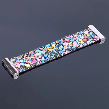 Elegant Leather Bracelet with Natural Stone Crystals for Stylish Accessory 3