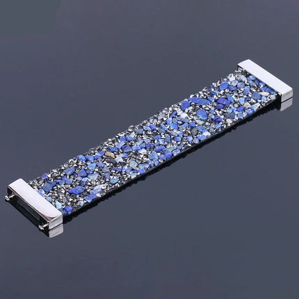 Elegant Leather Bracelet with Natural Stone Crystals for Stylish Accessory 5