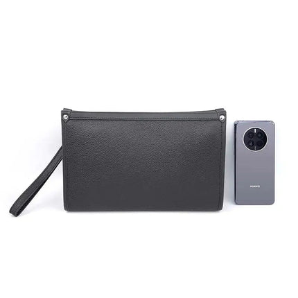 Elegant Leather Business Clutch with Fingerprint Lock | Secure Storage for Professionals 2